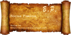 Bocsa Pamina névjegykártya